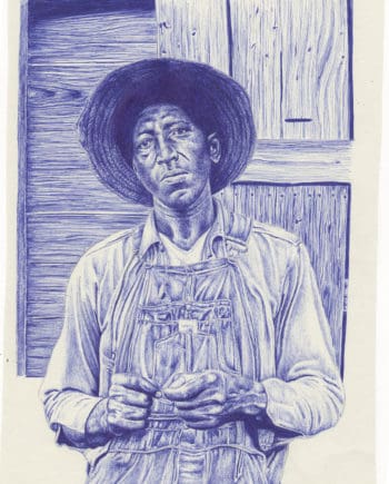 sketch man in hat
