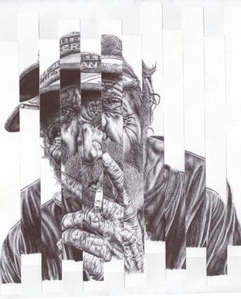 sketch of man glitch