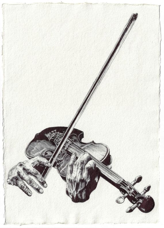 the heart strings (warm up sketch)